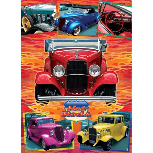 Cobble Hill Hot Rods, puzzle de 1000 pièces de voitures ancienne