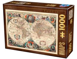 Puzzle D-Toys Mapa del Mundo Vintage de 1000 Piezas