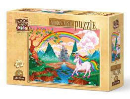 Puzzle de Madera Art Puzzle Unicornio Arcoiris de 100 Piezas