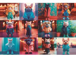 Puzzle Educa Animales de Moda de 200 Piezas