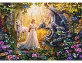 Puzzle Educa Dragón, Princesas y Unicornios de 1500 Piezas