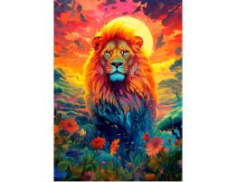 Puzzle Educa Mirada Majestuosa de León de 500 Piezas