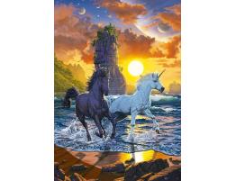 Puzzle Educa Unicornios en la Playa de 1000 Piezas