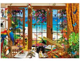 Puzzle Educa Ventana Observador de Aves de 1500 Piezas