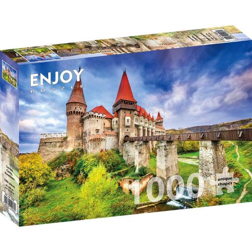 Puzzle Enjoy Castillo de Corvin en Hunedoara, Rumanía de 1000 P