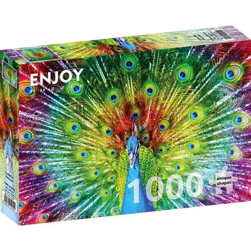 Puzzle Enjoy Pavo Real Colorido de 1000 Piezas