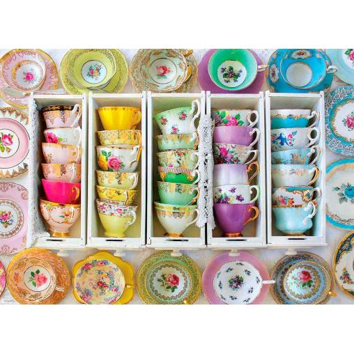 Puzzle Eurographics Coloridas Tazas de Té 1000 Piezas