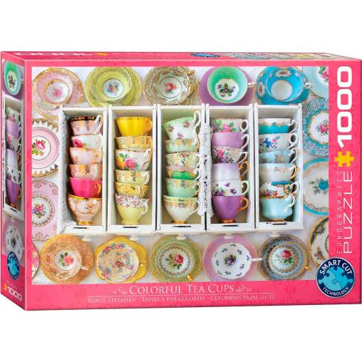 Puzzle Eurographics Coloridas Tazas de Té 1000 Piezas