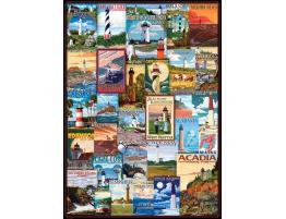 Puzzle Eurographics Posters Vintage de Faros de 1000 Piezas