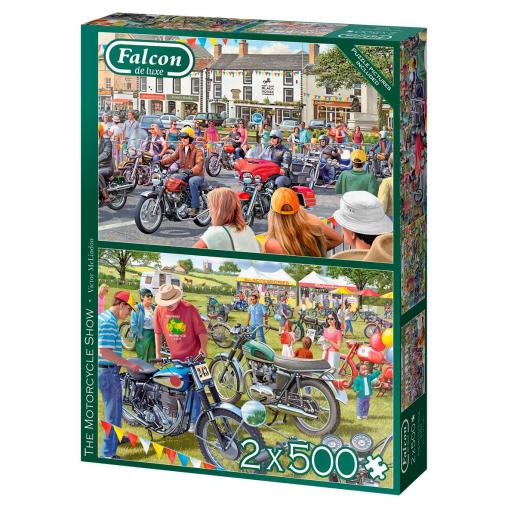 Puzzle Falcon El Show de las Motocicletas de 2 x 500 Pzs