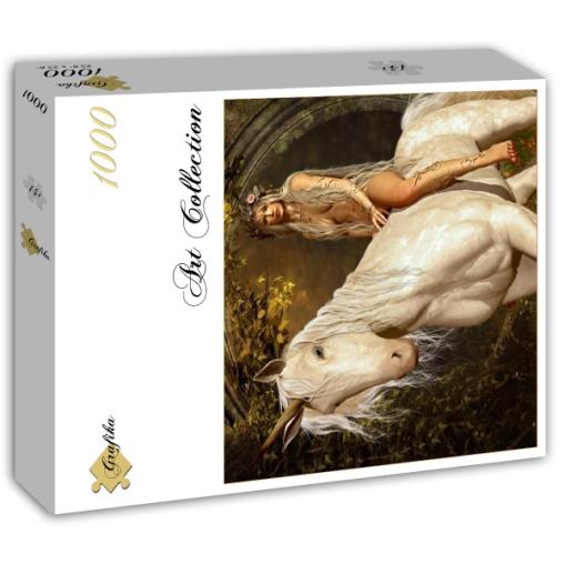 Puzzle Grafika El Hada y el Unicornio de 1000 Piezas