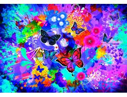 Puzzle Grafika Flores y Mariposas de Colores de 1500 Pzs