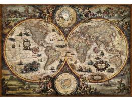 Heye Puzzle Carte du Monde, Vintage 2000 Pièces