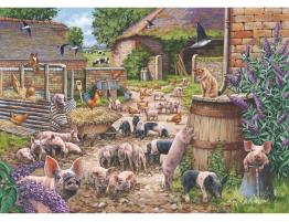 Puzzle House Of Puzzles Pandemonio de Cerditos 500 Piezas