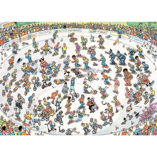 Puzzle Jumbo Patinando en el Skate Bowl de 2000 Piezas