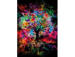 Puzzle Magnolia Árbol de Colores de 1000 Piezas