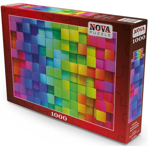 Puzzle Nova Cajas de Colores del Arcoíris de 1000 Piezas