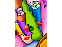 Puzzle Nova Caras Abstractas Coloridas de 1000 Piezas