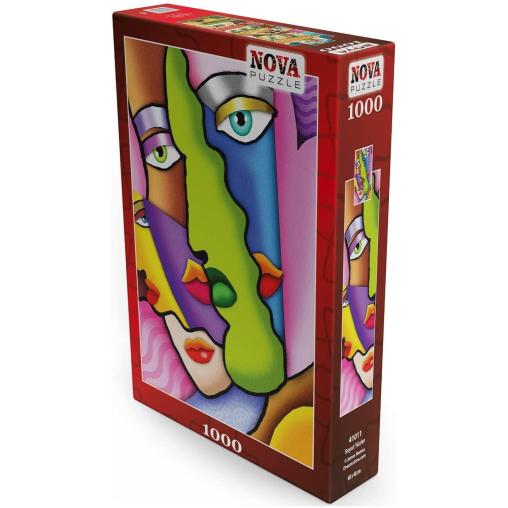 Puzzle Nova Caras Abstractas Coloridas de 1000 Piezas