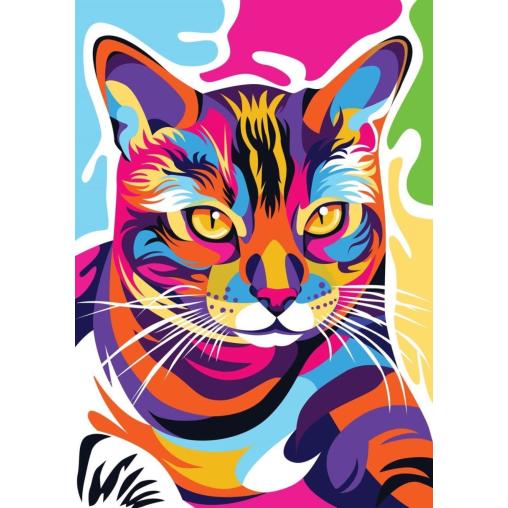Puzzle Nova Gato Colorido de 1000 Piezas