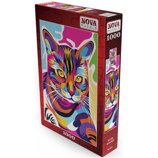 Puzzle Nova Gato Colorido de 1000 Piezas