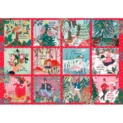 Puzzle Pieces and Peace 12 Días De Navidad de 2000 Piezas