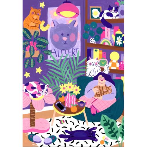 Puzzle Pieces and Peace Amante De Los Gatos de 1000 Piezas