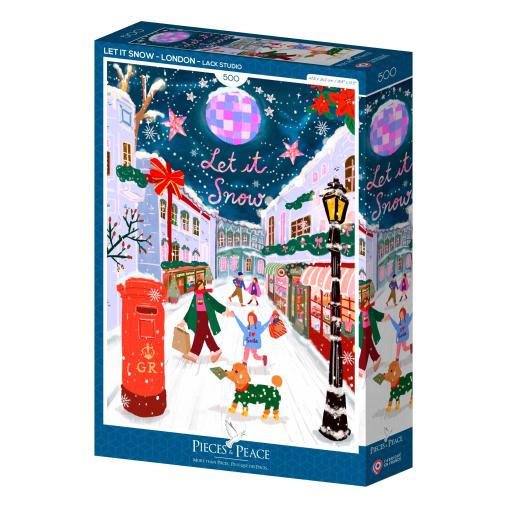 Puzzle Pieces and Peace Deja que Nieve, Londres 500 Piezas