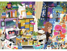 Puzzle Pieces and Peace Mi Lugar Feliz en el Estudio de Arte de