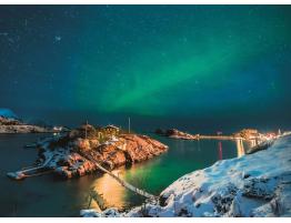 Puzzle Ravensburger Aurora Boreal en Noruega de 500 Piezas
