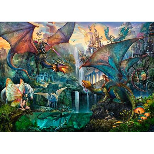 Puzzle Ravensburger Bosque Mágico del Dragón de 9000 Piezas