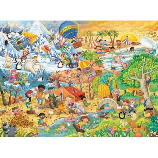 Puzzle Ravensburger Cuatro Estaciones De Diversión XXL de 100 Pi