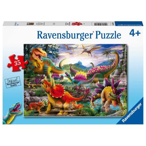 Puzzle Ravensburger Dinosaurios Coloridos de 35 Piezas