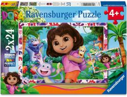 Puzzle Ravensburger Dora la Exploradora de 2x24 Piezas