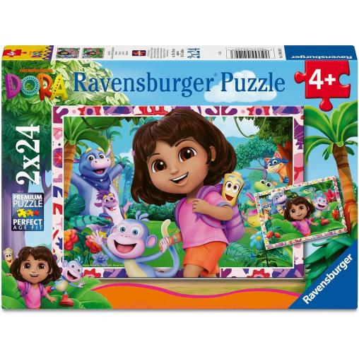 Puzzle Ravensburger Dora la Exploradora de 2x24 Piezas
