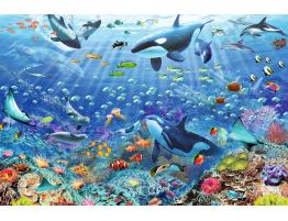 Puzzle Ravensburger Un Colorido Mundo Submarino de 3000 Pzs