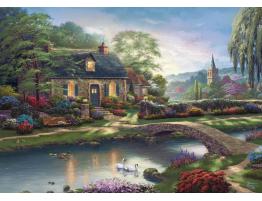 Puzzle Schmidt Amanecer Cabaña Stoney Creek 1000 Piezas