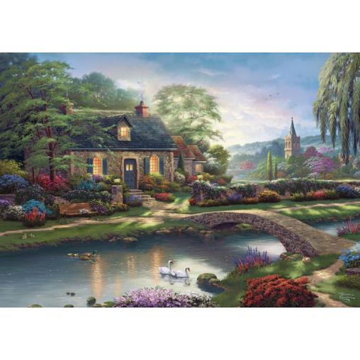 Puzzle Schmidt Amanecer Cabaña Stoney Creek 1000 Piezas