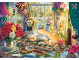 Puzzle Schmidt Hora del Puzzle con el Gato de 1000 Piezas