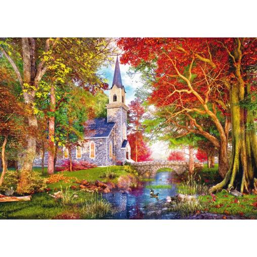 Puzzle Schmidt La Capilla Otoñal de 1000 Piezas
