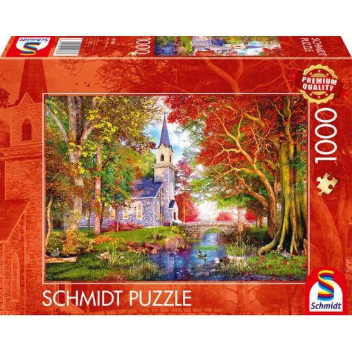 Puzzle Schmidt La Capilla Otoñal de 1000 Piezas
