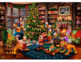 Puzzle Schmidt Mickey y Minnie Decorando el Árbol 1000 Piezas