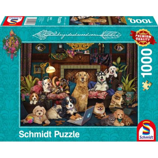 Puzzle Schmidt Noche Colorida en el Salón de 1000 Piezas