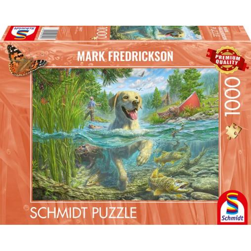 Puzzle Schmidt Un Labrador Amarillo Va de Pesca 1000 Pzs