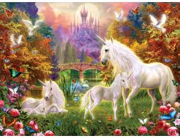 Puzzle SunsOut Castillo Unicornios de 1000 Piezas