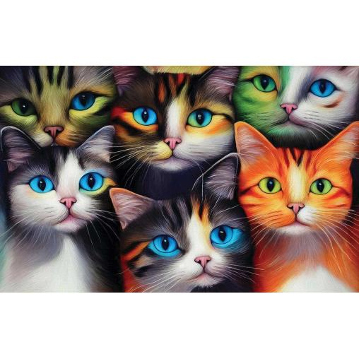 Puzzle SunsOut Seis Gatos de 550 Piezas