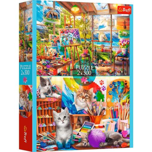 Puzzle Trefl El Arte de Pintar de 2x500 Piezas