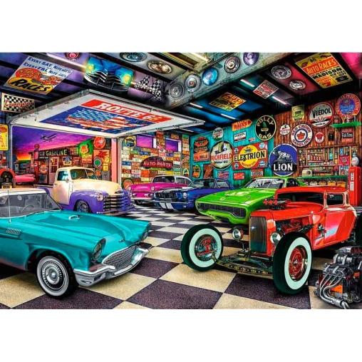 Puzzle Trefl Garaje de Coleccionistas de Coches 1000 Piezas