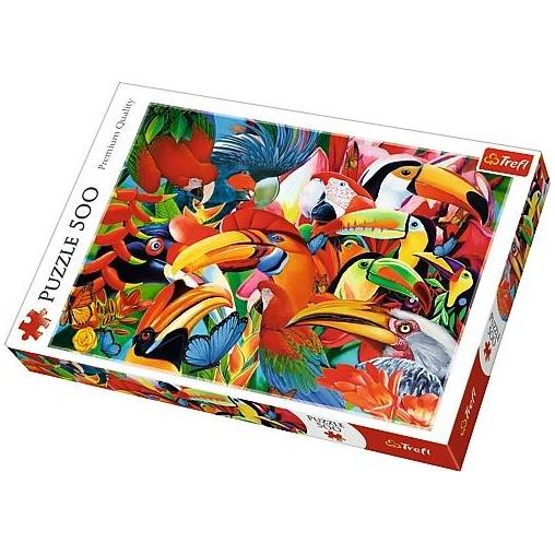 Puzzle Trefl Pájaros Llenos de Colores de 500 Piezas