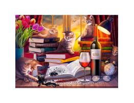 Puzzle Trefl Una Velada Felina de 2000 Piezas